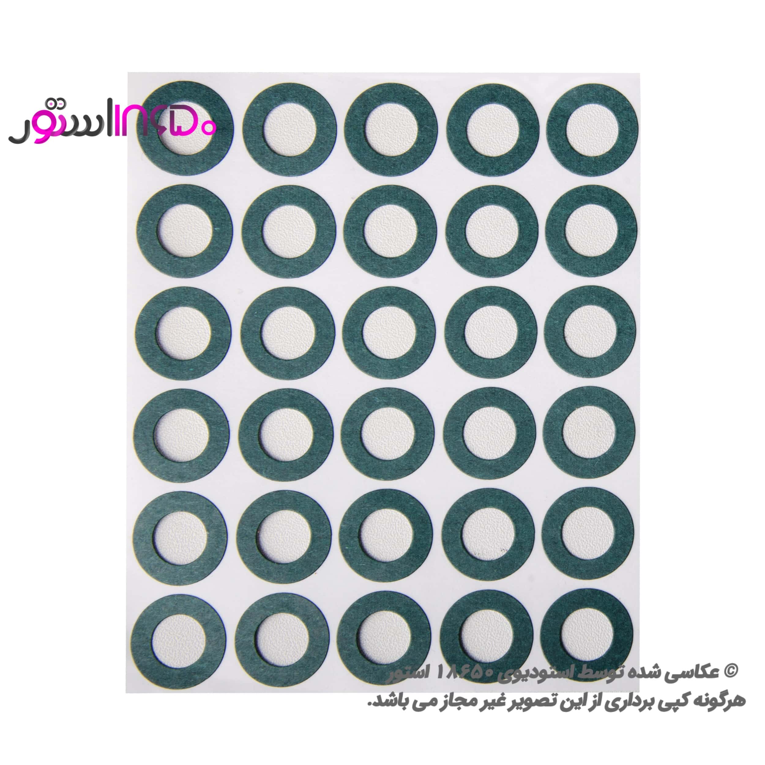 واشر کاغذی سر باطری 18650