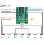 ماژول شارژ 6 سل سنسور دار 26 آمپر و کانکتور دار