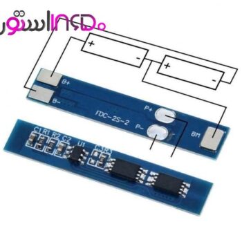 ماژول bms محافظ شارژ 2 سلول 2 آمپر باریک