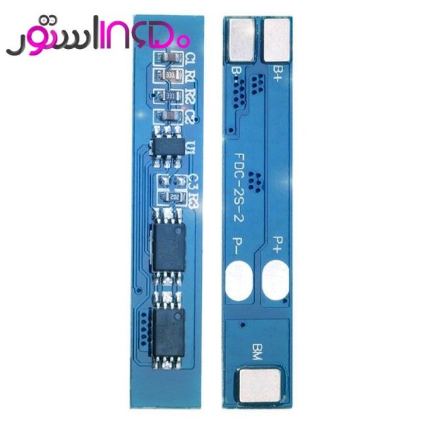ماژول bms محافظ شارژ 2 سلول 2 آمپر باریک